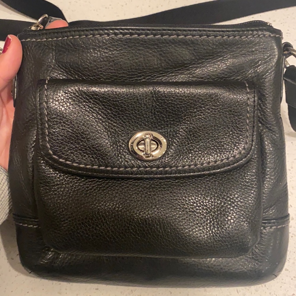 Coach black cross body bag